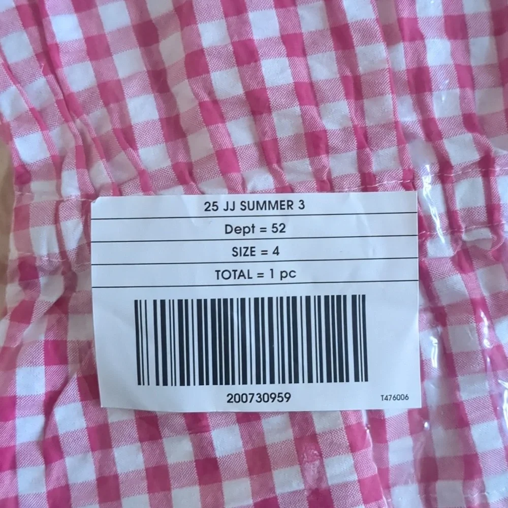Pink Gingham Kids Top